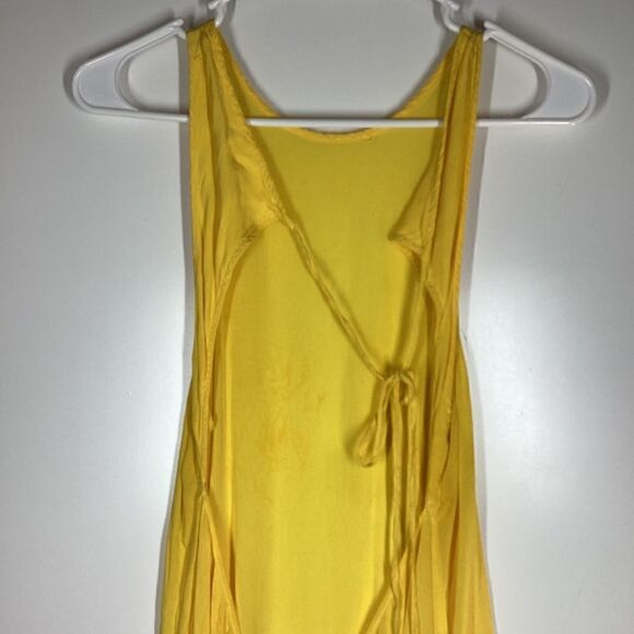 Allsaints Cerellia Yellow halter Neck SatinMidi Dress size 12 - Picture 10 of 14